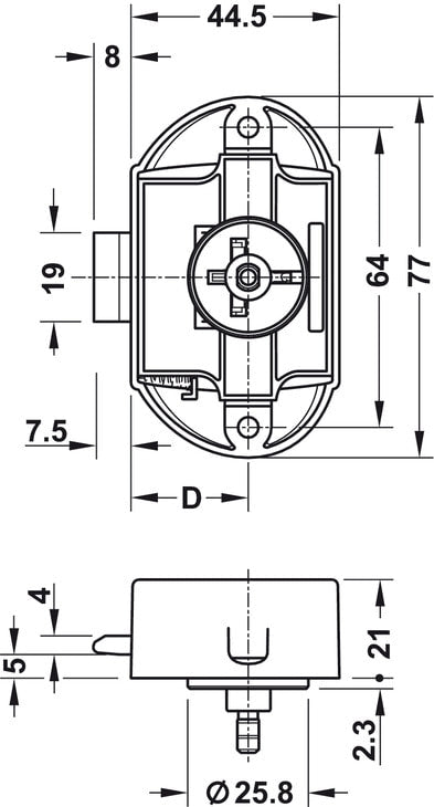 GiottiLine - GiottiVan Riegelschloss PUSH-LOCK Original